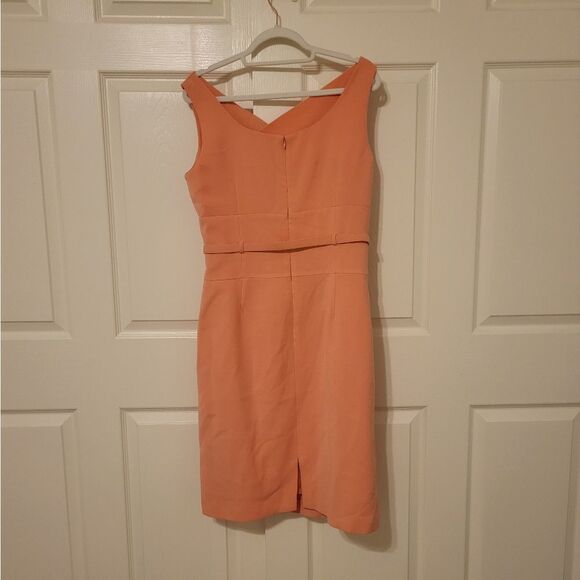 Isabella DeMarco light peach sleeveless belted midi dress - Picture 6 of 11